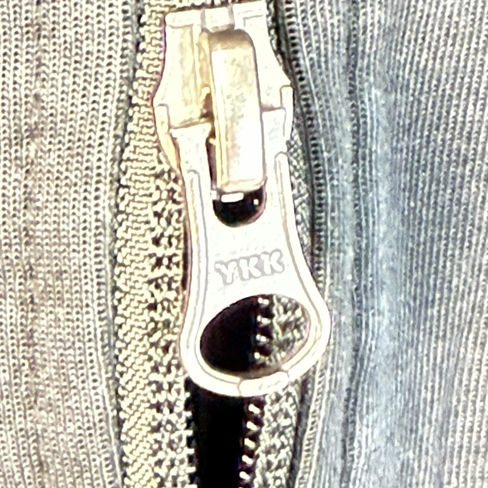 Apple Employee Zip Jacket Gray M YKK Logo 69% Cotton 31% Polyester Rare - Image 4 of 4