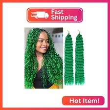 Ocean Wave Crochet Hair 24 Inch 2 Packs Deep Wave Curly Braiding Hair Extensions