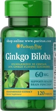 NEW Puritans Pride Ginkgo Biloba Standardized Extract 60mg Support Brain Health