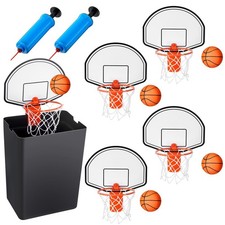 Liliful 4 Pack Mini Trash Can Basketball Hoop Set w/ Balls  Pump Indoor Game