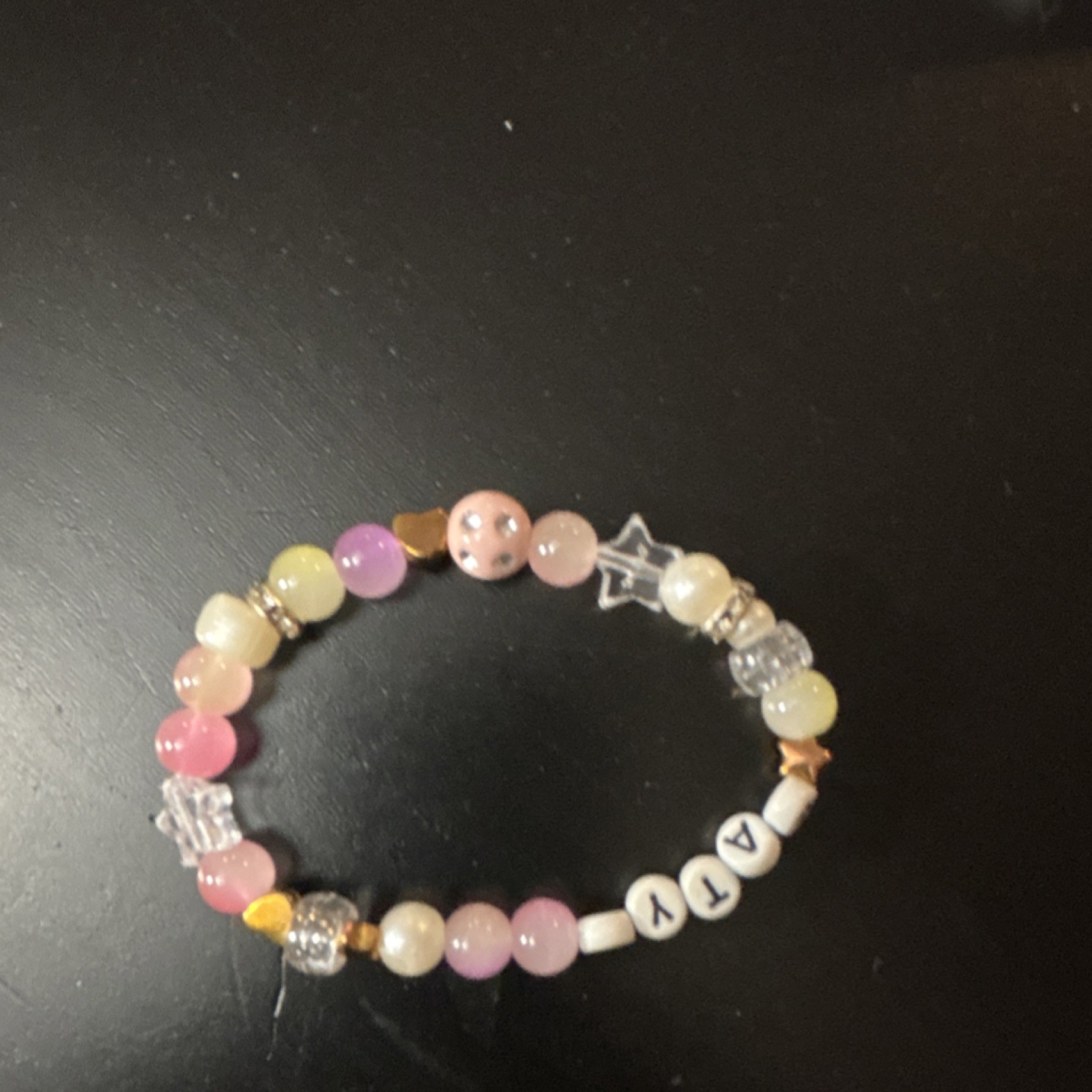 Multicolor Plastic Beaded Dangle Charm Adjustable… - image 1