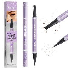 Dual Ended Freckle Pen, 2 in 1 Microblading Fake Freckles and Eyebrow Pen, Wa...