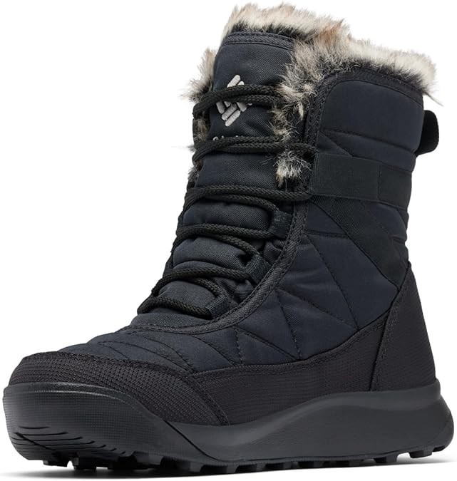 Columbia Minx Shorty IV Women’s Winter Snow Boots Black  Waterproof Faux Size 5