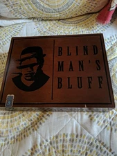 Blind Man’s Bluff  Wooden Cigar Box 9x7x2