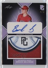 2020 Leaf Perfect Game All-American Classic 4/5 Brock Selvidge Patch Auto s5q