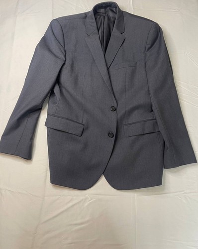 Hugo Boss Mens Blazer US 44 Grey Sport Coat 2 Button Suit Jacket