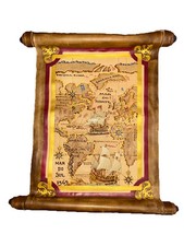 Mari & Hernann Handmade Leather Scroll Map Mar Do Saul 1569