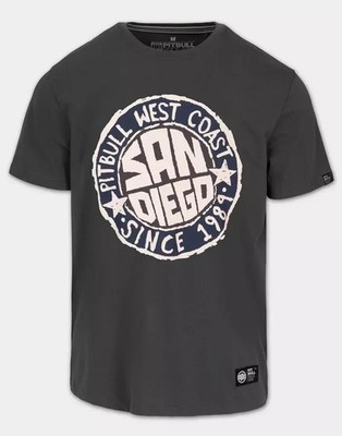 T-Shirt Herren PIT BULL WEST COAST PitBull Kurzarm San Diego Sun Sommer Graphit