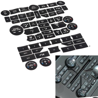 Für SAAB 3rd Gen 9-5NG 9-4X Button Repair Decal Set Climate Control Radio Stereo