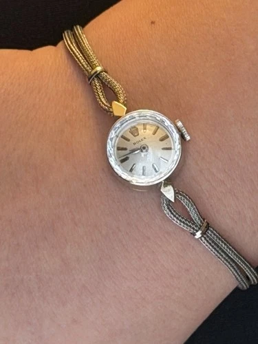 Rolex Women's Watch Vintage Cocktail 14k Yellow Gold ORCHID? Petite  NON WORKING