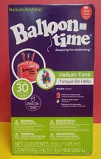 SEALED Balloon Time Standard Helium Tank Birthday Party Kit - 30 9" Balloons
