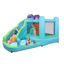 Inflatable Bounce House Kids Jump Castle Water Slide Pool With Blower