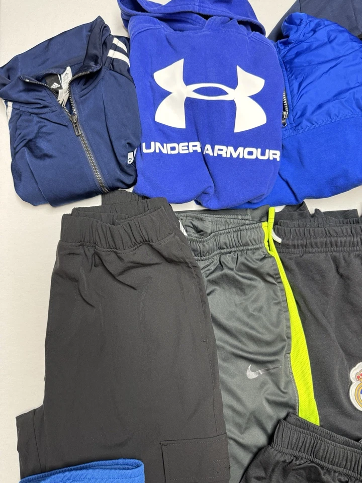 ATHLETIC BOYS CLOTHING LOT 15PCS Old Navy Nike Under Armor Adidas youth L-XL - Image 4 of 4