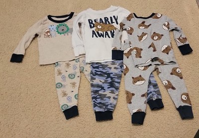 Baby Pajama Set Bundle Wonder Nation Size 12 Months Bears