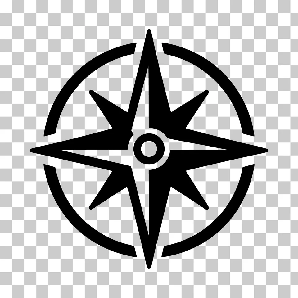 Calcomanía adhesiva de vinilo rosa brújula para ventana de automóvil computadora portátil regalo y más Foto 2 de 3