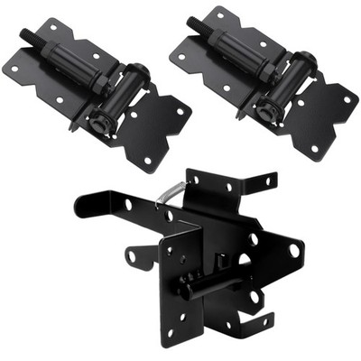 Dreamxiang Heavy Duty Self Closing Gate Hinge and Self Locking Latch Hardware...