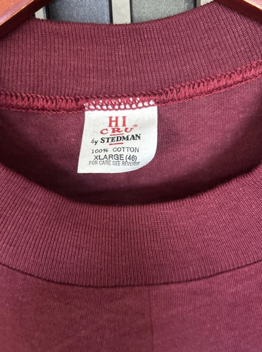 Vtg 1981 Opus 2 Hi Cru By Stedman Men’s XL Shirt Maroon I Ran For The Honolulu S - Picture 7 of 13