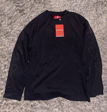 NONEOFUS Herren Pullover Feinstrick Schwarz X...