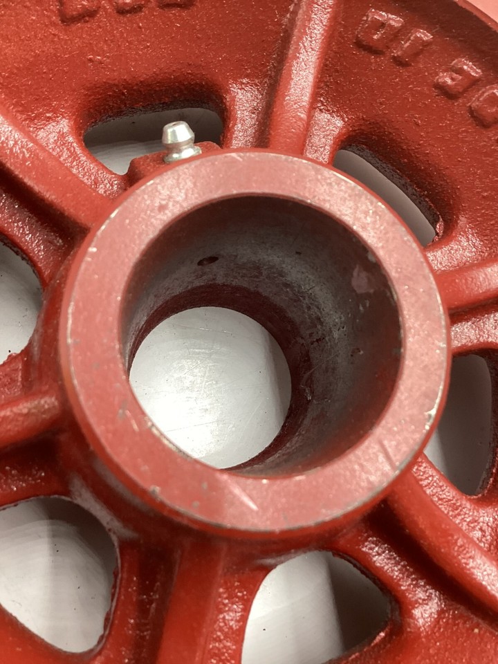 Hamilton 060080 Red VGrooved Metal Wheel Cast Iron Straight Roller 8