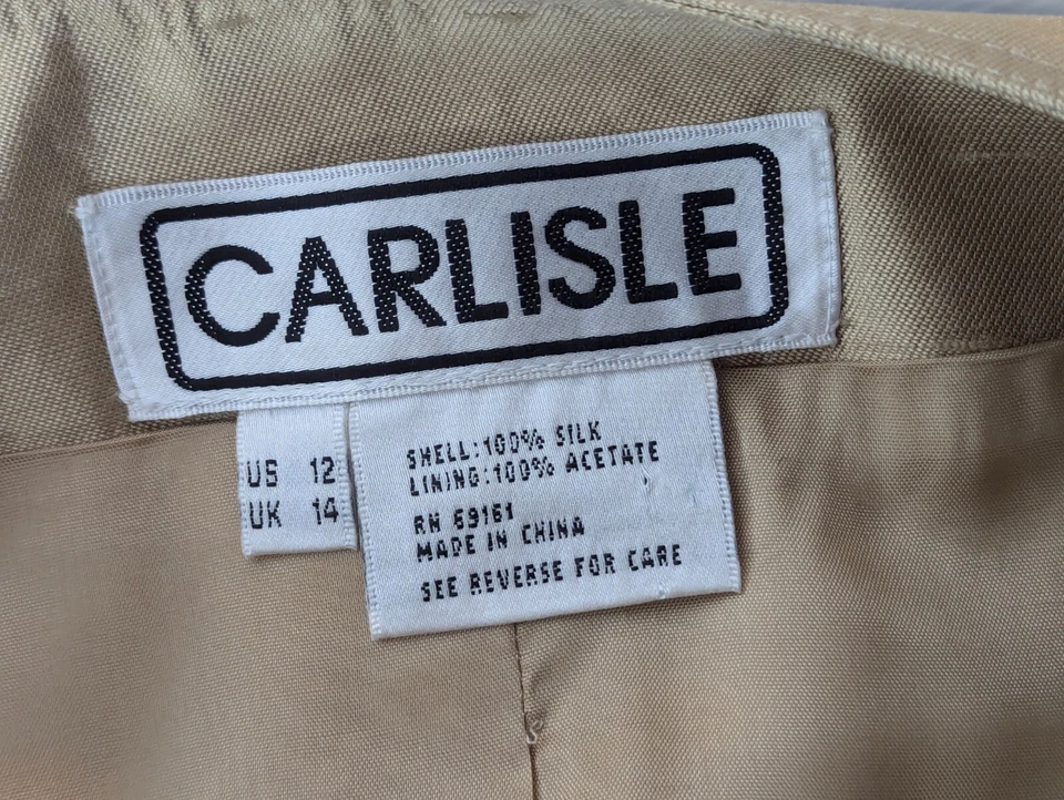 Conjunto de terno CARLISLE calça cropped blazer top seda vintage dourado Y2K VEJA FOTOS 4 tamanhos - Imagem 2 de 4