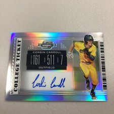 Corbin Carroll Rookie Auto 2019 Contenders Optic Holo Ticket
