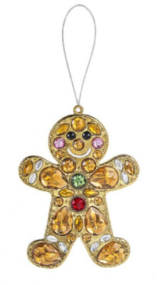 Ganz Gingerbread Ornament Crystal Expressions 3''W x 4''L Acrylic (ACRYX-165)