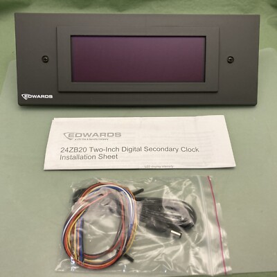NEW EDWARDS 24ZB20 TWO-INCH DIGITAL SECONDARY CLOCK W/ 24D20A BEZEL