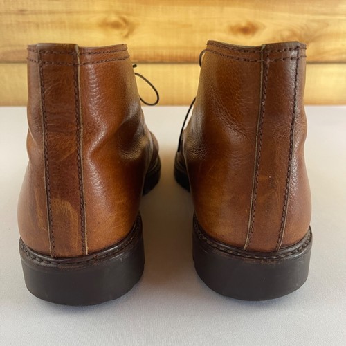 Ralph Lauren Country Boots Men 10 D Sportsman Brown Leather Chukka Ankle Lace Up - Picture 4 of 17