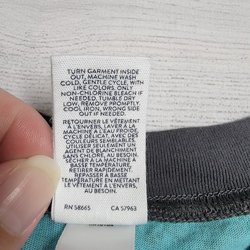 Melrose and Market Long Sleeve T-shirt Teal Hydro Black Tie Dye Size M (8/10) - Picture 3 of 5