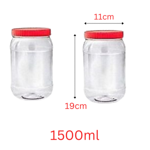 Clear PET Plastic Jars with Screw Lids – Food Grade Storage Containers Empty Pot - Picture 63 of 74