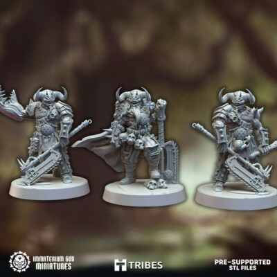 5er Set Berserker Dämonen - Immaterium Gott/Sci-Fi/Tabletop Miniatur