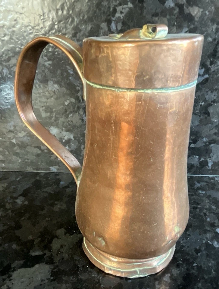 TRÈS ANCIENNE CHOCOLATIÈRE EN CUIVRE POIDS 750 GR HAUTEUR 190 mm - Photo 3/4