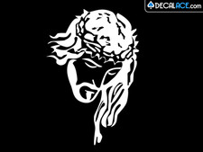 JESUS CHRIST WITH THORNS Vinyl Decal Car Wall Window Sticker CHOOSE SIZE COLOR