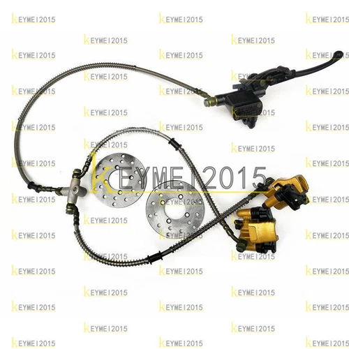 Hydraulic Twin Disc Brake Calipers System+Pad for 110-125cc Quad Dirt Bike ATV