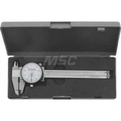 SPI 15-768-5 Shockproof Dial Caliper: 4'' Range, 0.001'' Graduation, 0.001'' ...