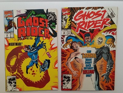 US Marvel Ghost Rider #32 1992 Dr. Strange App + Ghost Rider Rides Again #6 1991