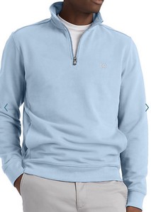 blue quarter zip pullover