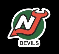 NEW JERSEY DEVILS  Logo Sticker  Puck Stickers Car  NHL Hockey Decal Ice