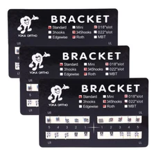3 Kits Dental Orthodontic Brackets Standard Roth 018 Slot 345 Hooks Metal Braces