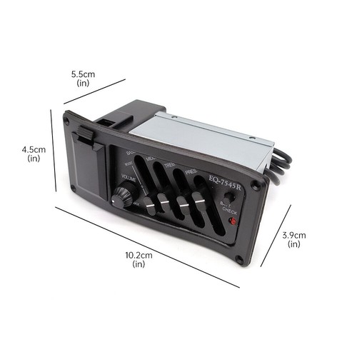 4-Band Acoustic Guitar Pickup Amplifier Tuner Preamp Equalizer EQ 7545R - Picture 3 of 8