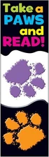 36 Count Trend Enterprises Bookmarks "Take a Paws and Read!"