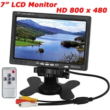 7" HD Sreen Monitor w/ 2 Way Video Input for Rear View Camera Backup Reverse