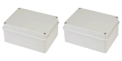 2 x Gewiss GW44206 IP56 Plastic Enclosure IP56 150mm x 110mm x 70mm (Grey)