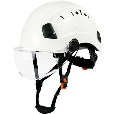 CE Construction Safety Helmet with Visor & Goggles ANSI Certified ABS Hard Hat