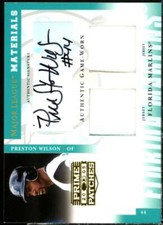 Preston Wilson 2005 Prime Patches Major League Materials Auto Double Swatch #9 