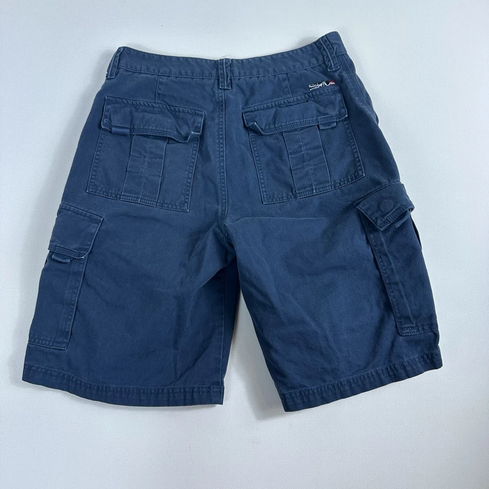 Vintage Y2K Quicksilver Cargo Shorts Mens 31 Blue Utility Baggy Surf Skate 90s - Image 2 of 4