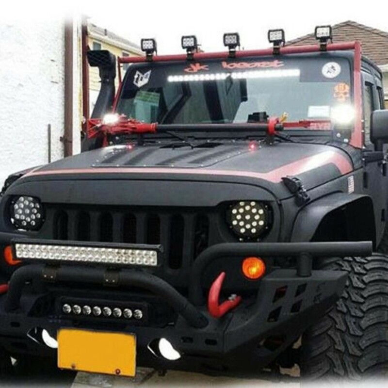 2pcs LED Light Bar Bracket Horizontal Bars Tube Clamp Roof Roll Cage