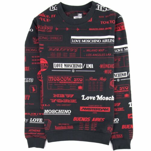 Kosmisch Bloesem Voorbereiding Love Moschino Graphic Print Sweatshirt Black 89 | eBay