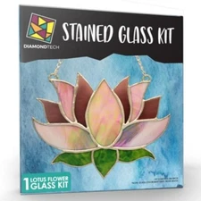 Studio Pro Pre-Cut Stained Glass Kit Lotus Make Your Own Stained Glass Art
