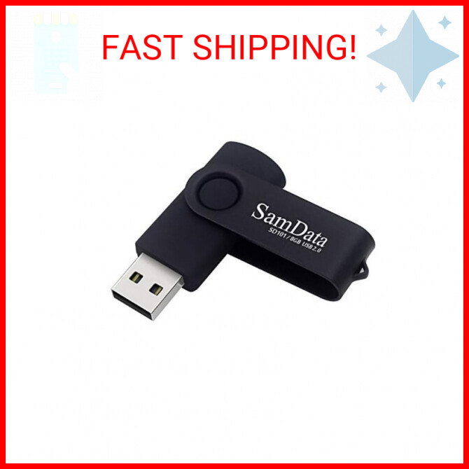 USB Flash Drive 8GB 1 Pack USB 2.0 Thumb Drive Swivel Memory Stick Data Storage-image